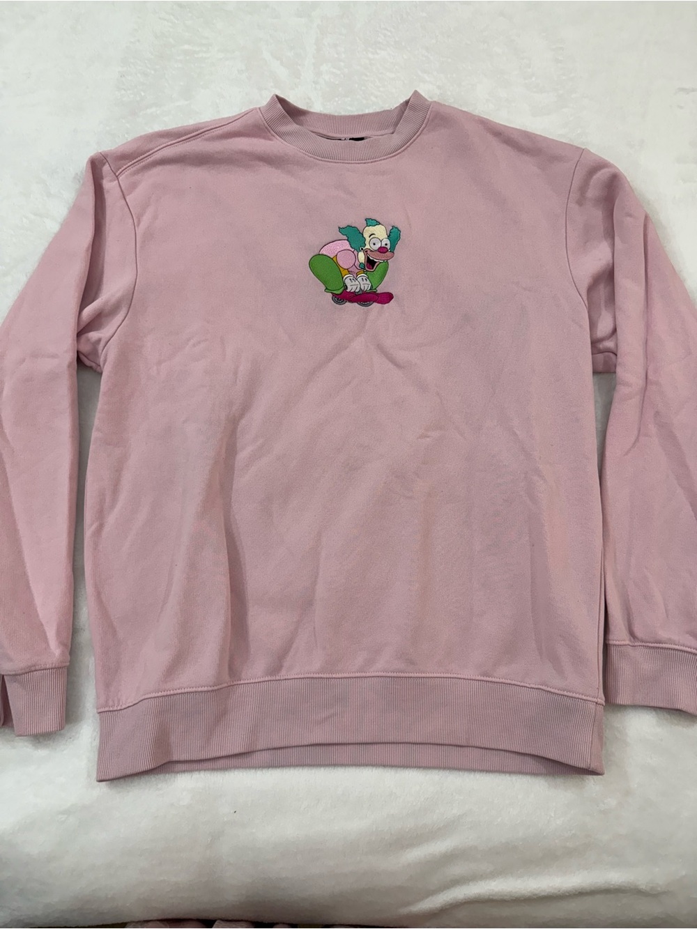 H&M Simpson’s Pink Graphic Crewneck Sweater Men’s Medium
